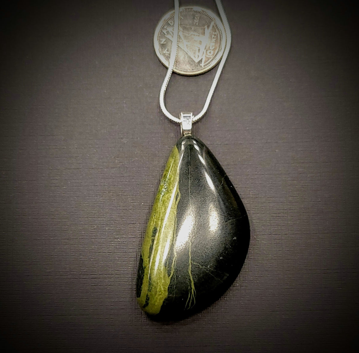 Epidote Streak Pendant