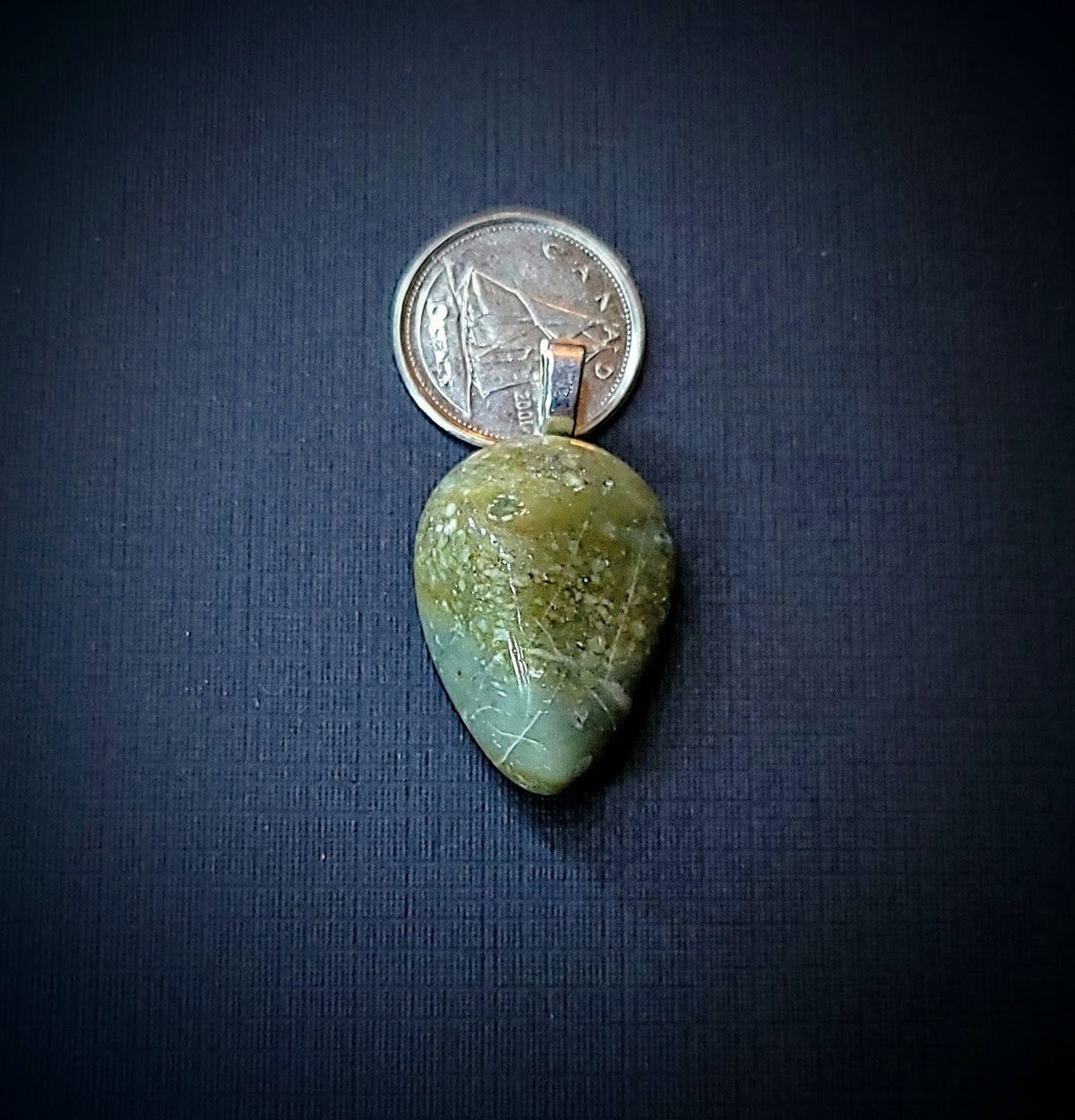 Small Green Jasper/Chalcedony Pendant