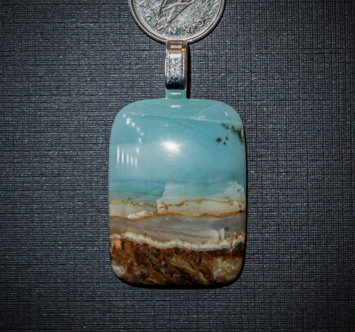 BC Ocean Picture Stone Pendant